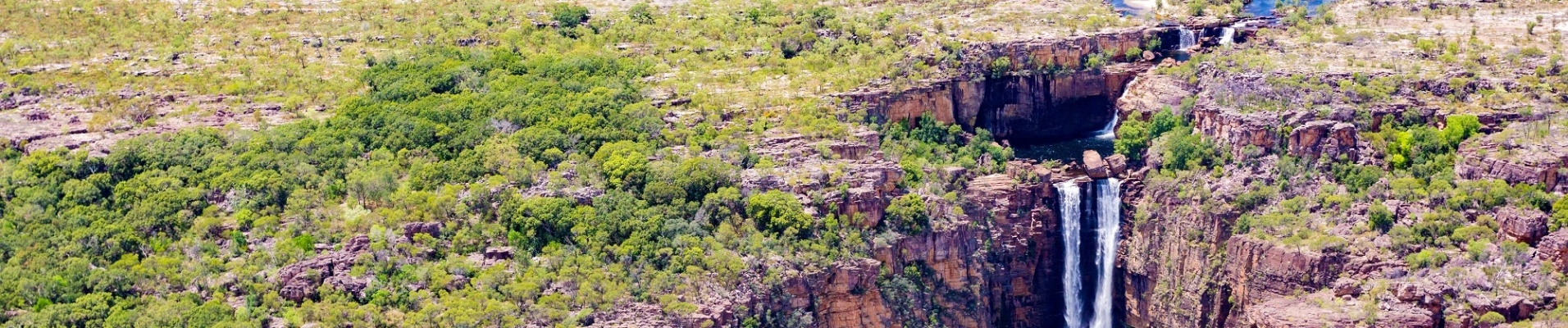 Vue aérienne sur les Jim Jim Falls