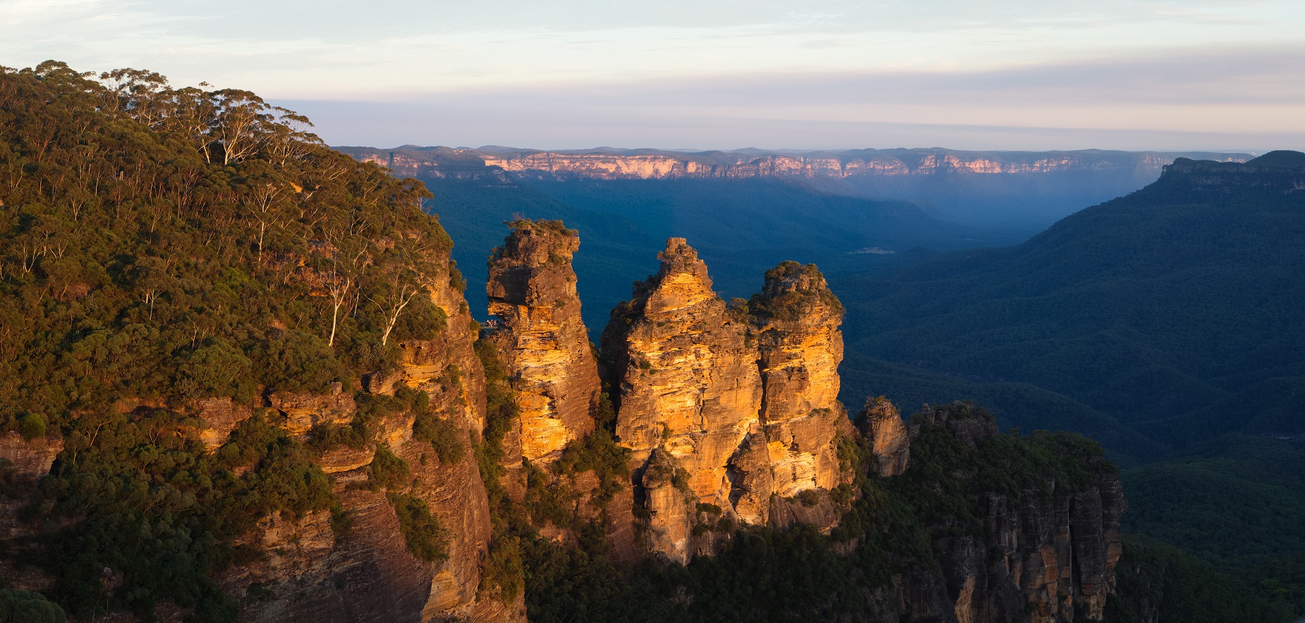 Coucher de soleil sur les Three Sisters
