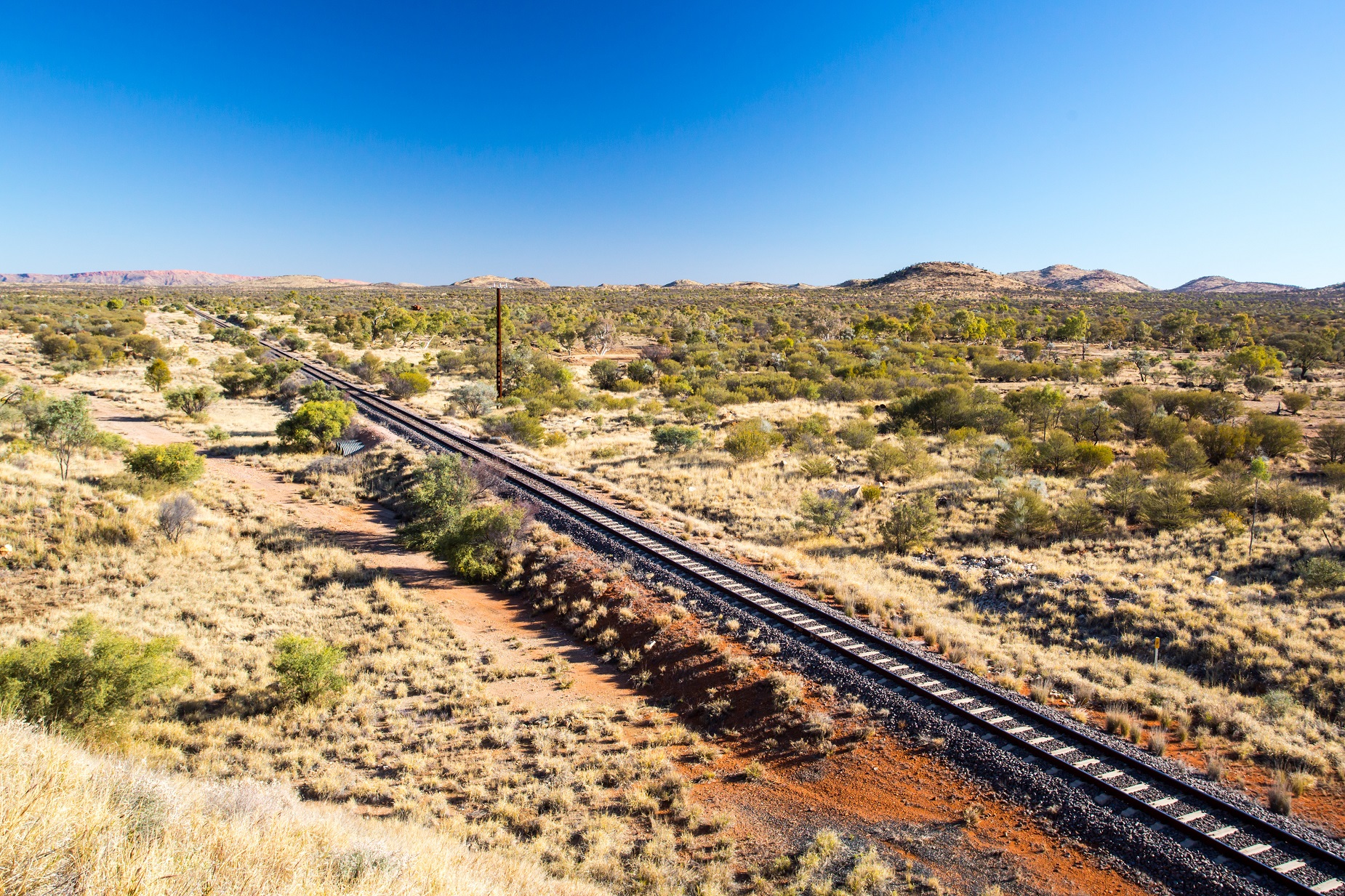 Chemin de fer du train The Ghan