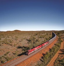 Train dans l'outback Australie