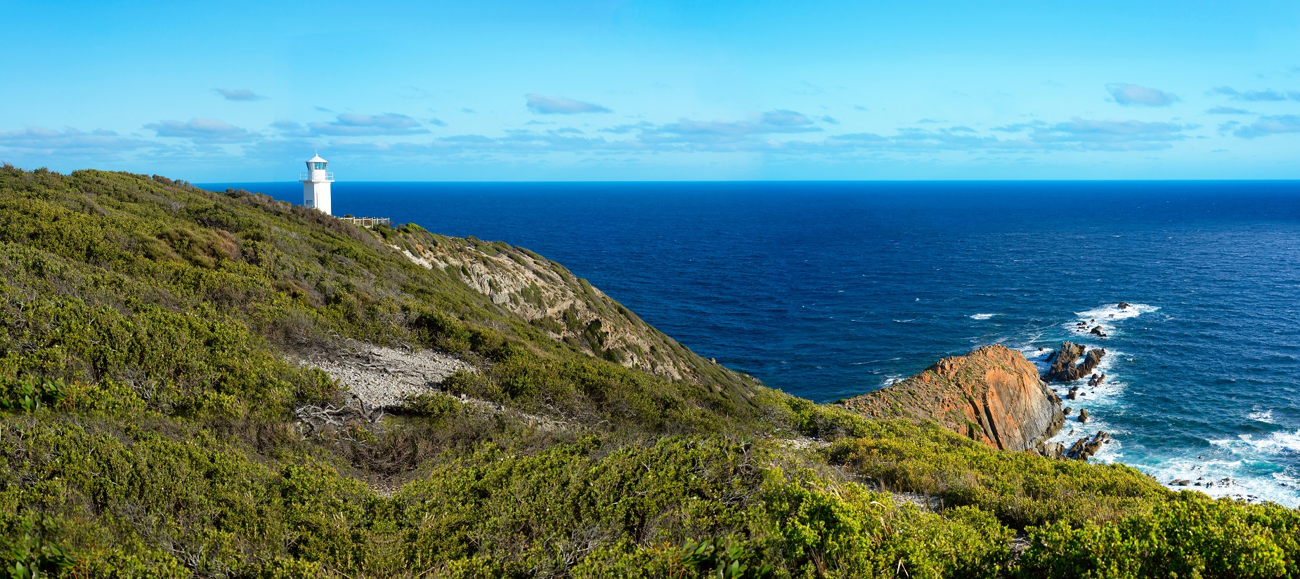 Vue panoramique sur le phare de Cape Liptrap