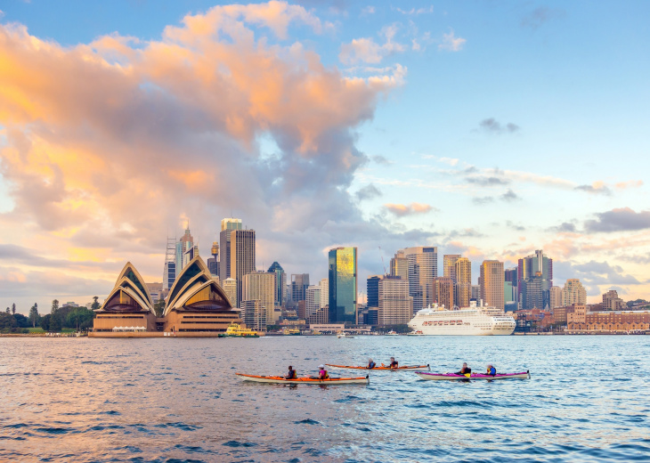 kayak baie de Sydney Australie